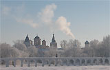 Вид на Ярославово дворище в 20-градусный мороз